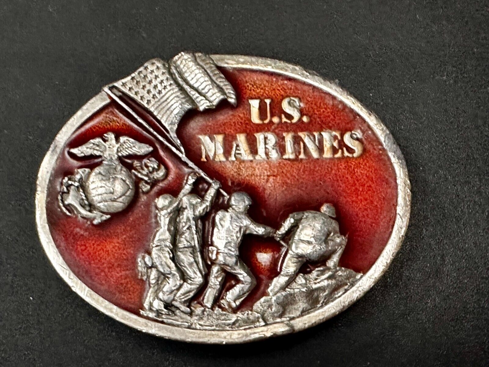 The Few The Proud The U.S Marines VTG 1982 Commemorative Belt Buckle by Bergamot