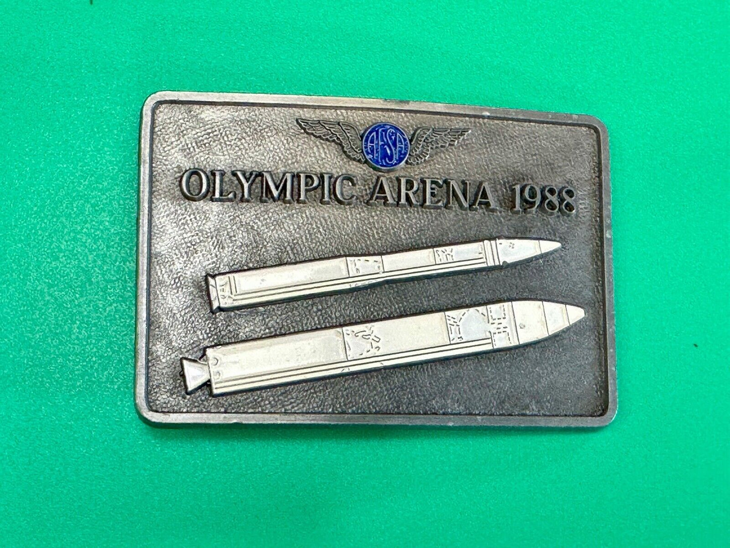AFSA  Air Force Sergeants Association ROCKETS OLYMPIC ARENA 1988 Belt Buckle