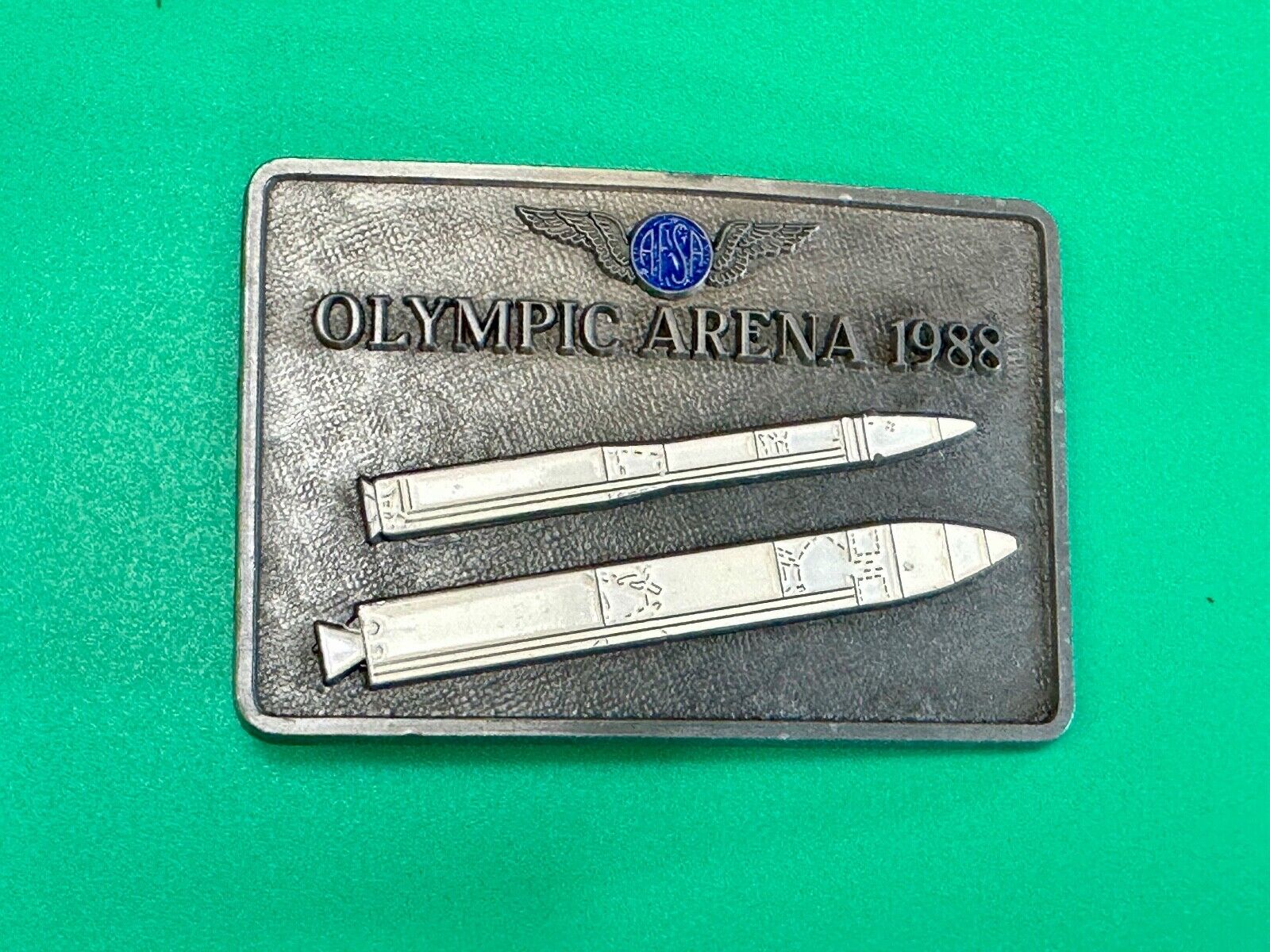 AFSA  Air Force Sergeants Association ROCKETS OLYMPIC ARENA 1988 Belt Buckle