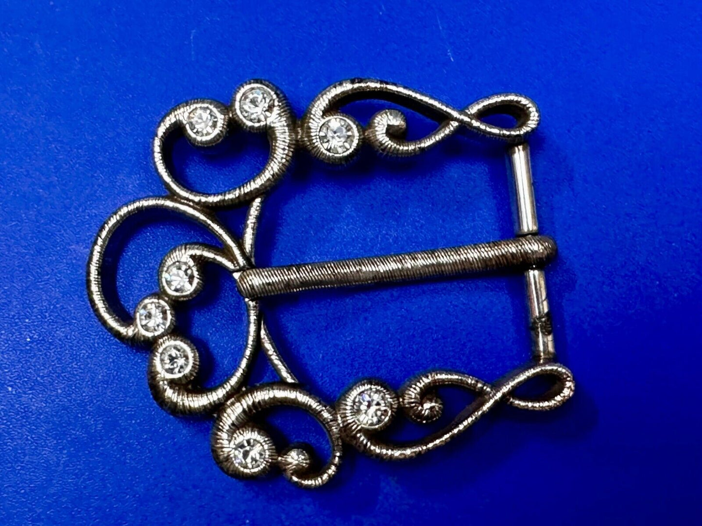 Antique? See Through Replacement Dress Belt Buckle Beautiful Rhinestone Accents