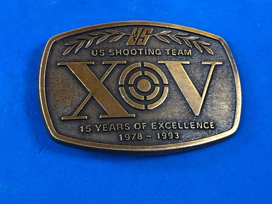US shooting team 15 years of excellence 1978 - 1993 belt buckle 