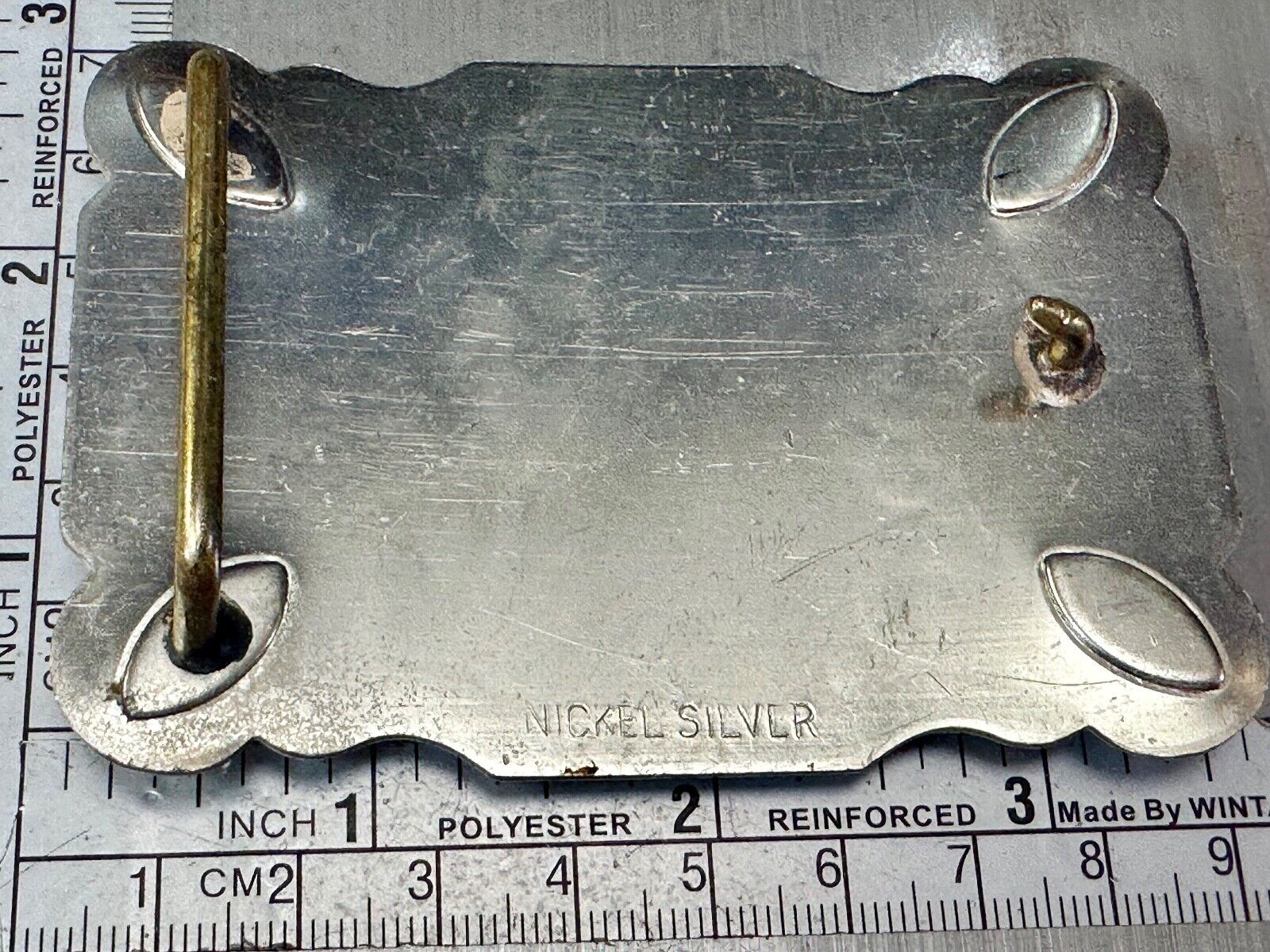 The Longhorn cow steer western nickel silver belt buckle with turquoise accents