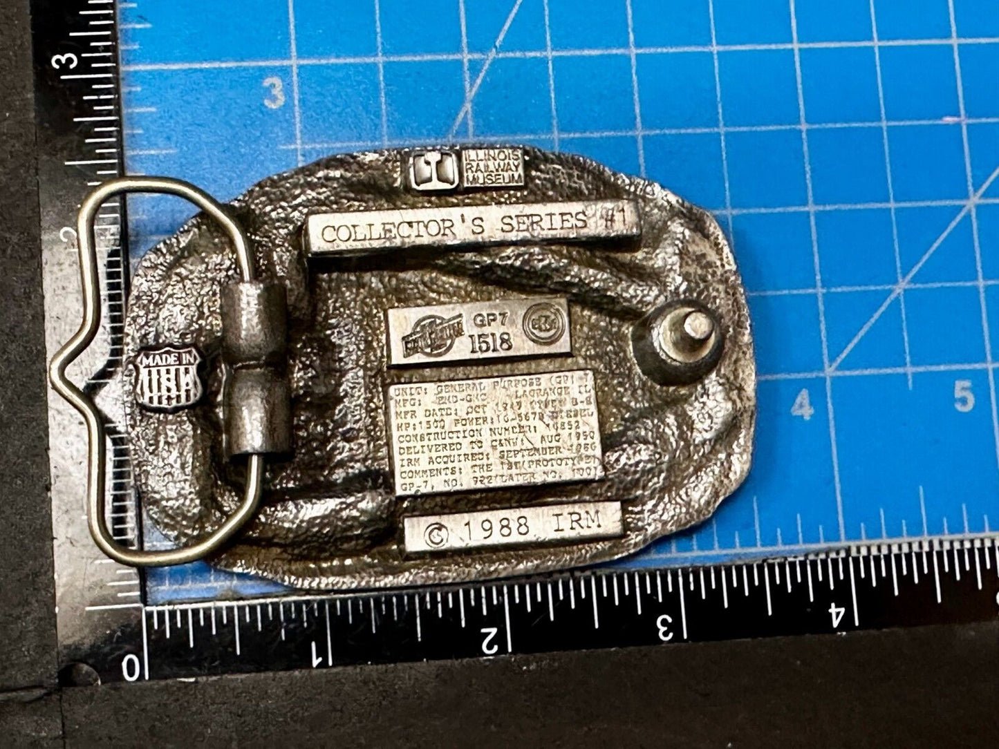 15q8 GPY North Western Train Engine Illinois RailWay Museum Belt Buckle