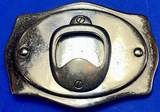 4" WIDE NOVELTY BELT BUCKLE AND BOTTLE OPONER -ULTIMATE BAR PICK UP LINE!