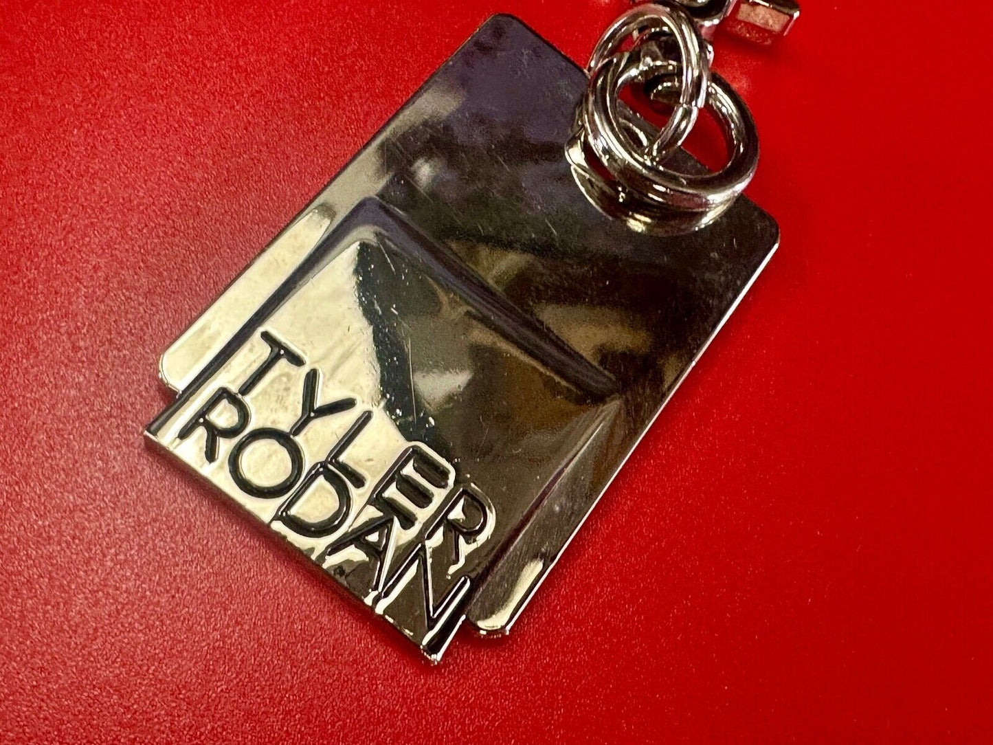 Tyler Rodan Designer Silver Tone Hanging Keychain Ring & Purse Charm Hook