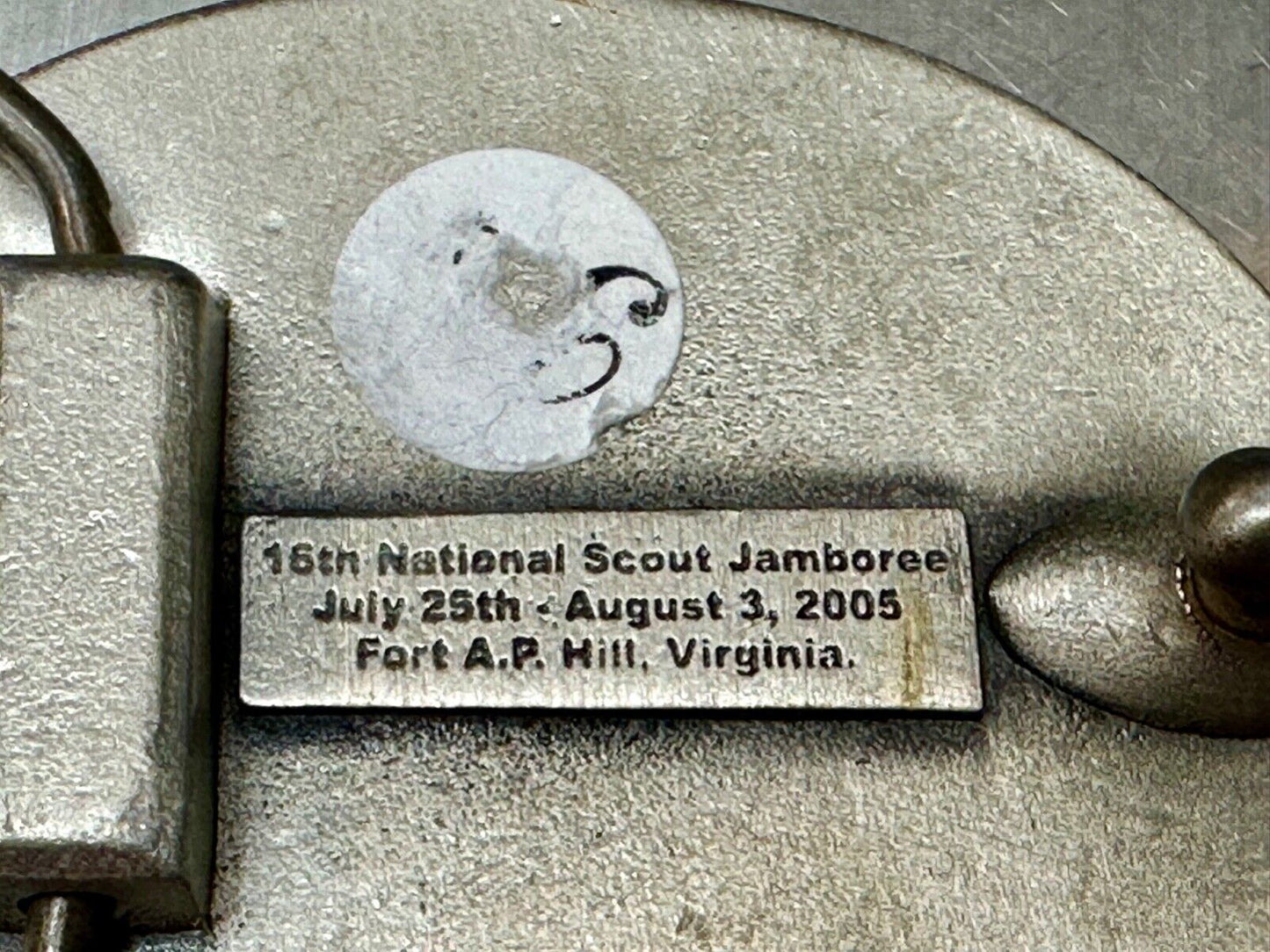 2005 BSA National Scout Jamboree STAFF Caroline County of Virginia Belt Buckle