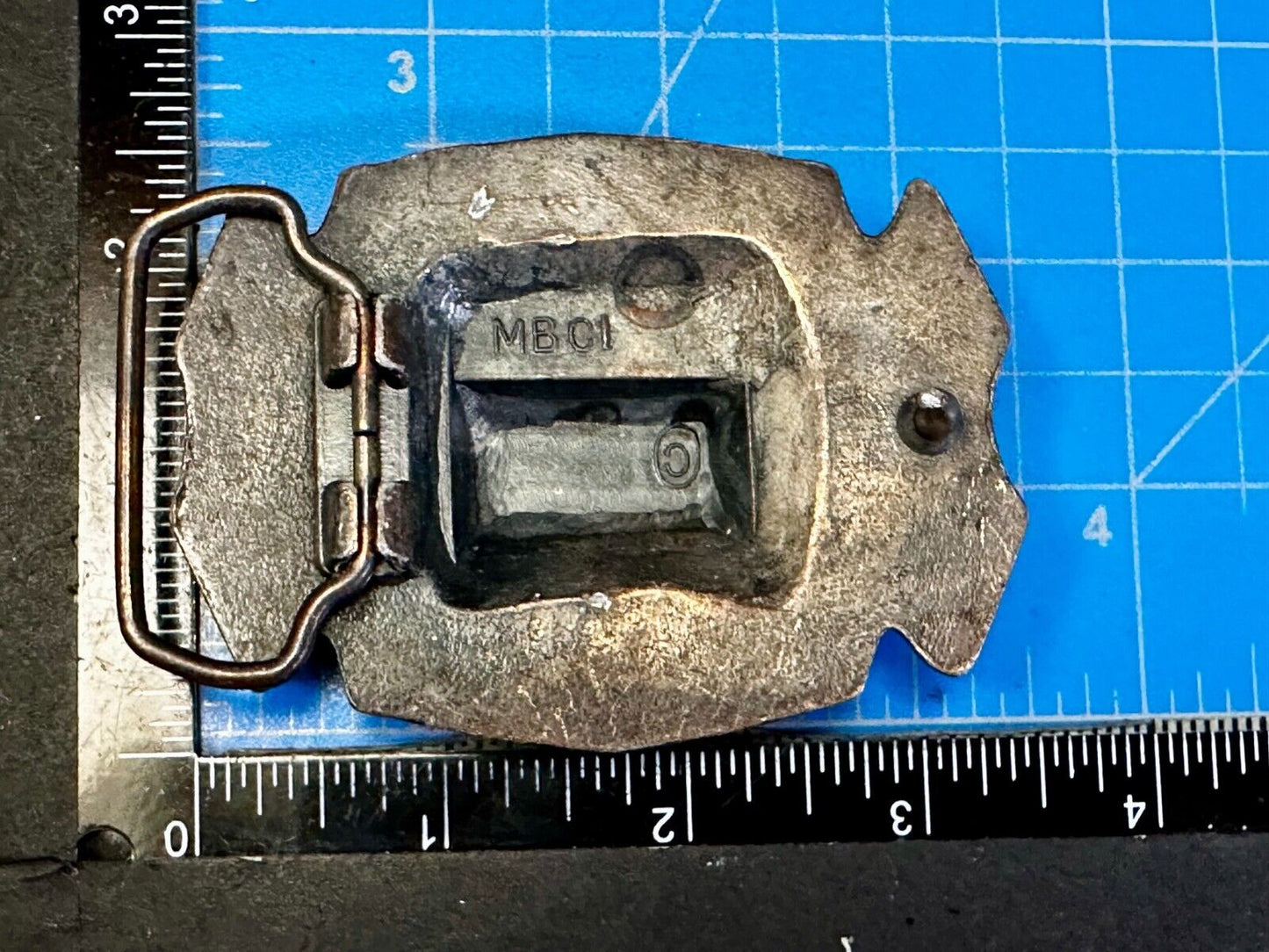 American Firefighter Fire Truck Fireman Commemorative Vintage MBCI Belt Buckle