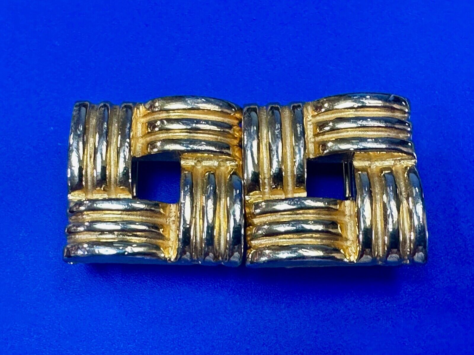 Two piece interconnecting vintage belt buckle by Dotty Smith