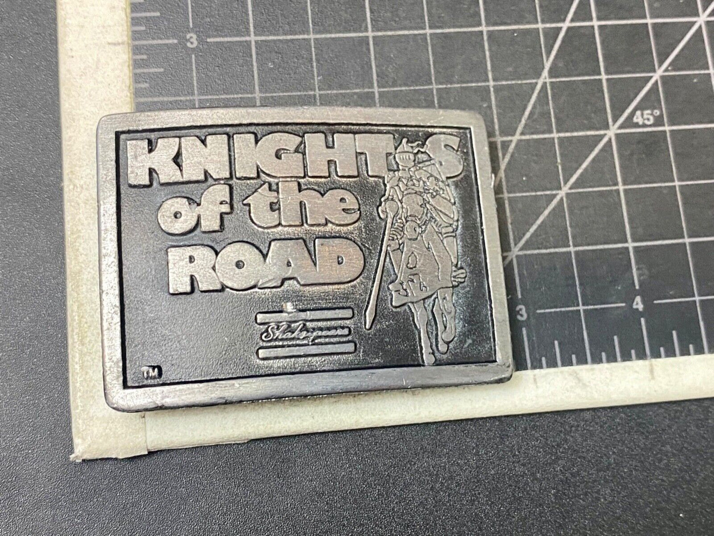 Vintage KNIGHTS OF THE ROAD SHAKESPEARE'S BELT BUCKLE!