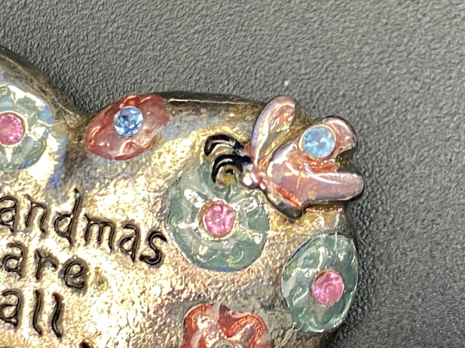Vintage GRANDMAS ARE ALL HEART, statement brooch pin The perfect gift!