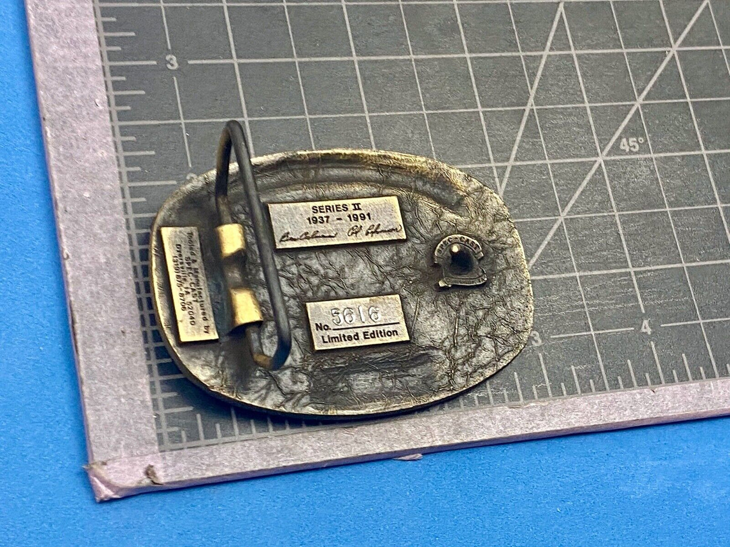 54 years Tisco Tractor Implement Supply Spec Cast Brass Belt Buckle series 2