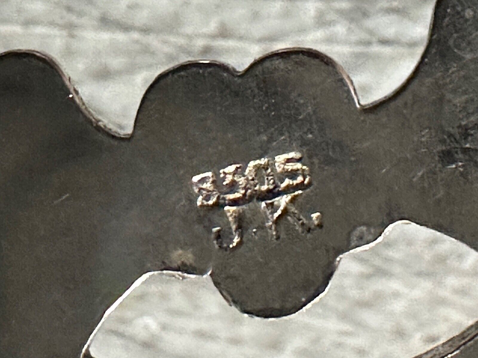 Antique Ornate Silver belt buckle - J.K. 8305