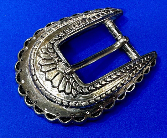 Unique Raised Dimensional Vintage Replacement Ornate 3" Wide Belt Buckle