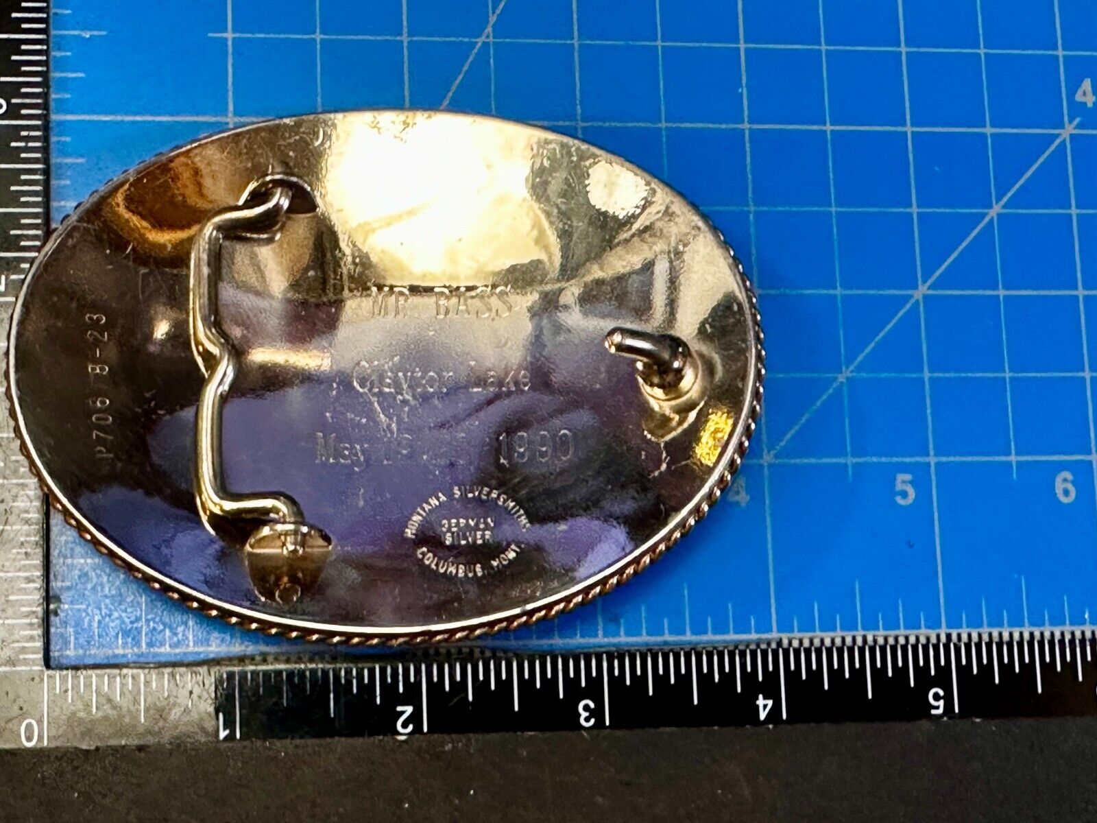 VA State Mr. Bass Fishing Clayton Lake Trophy Montana Silversmiths Belt Buckle
