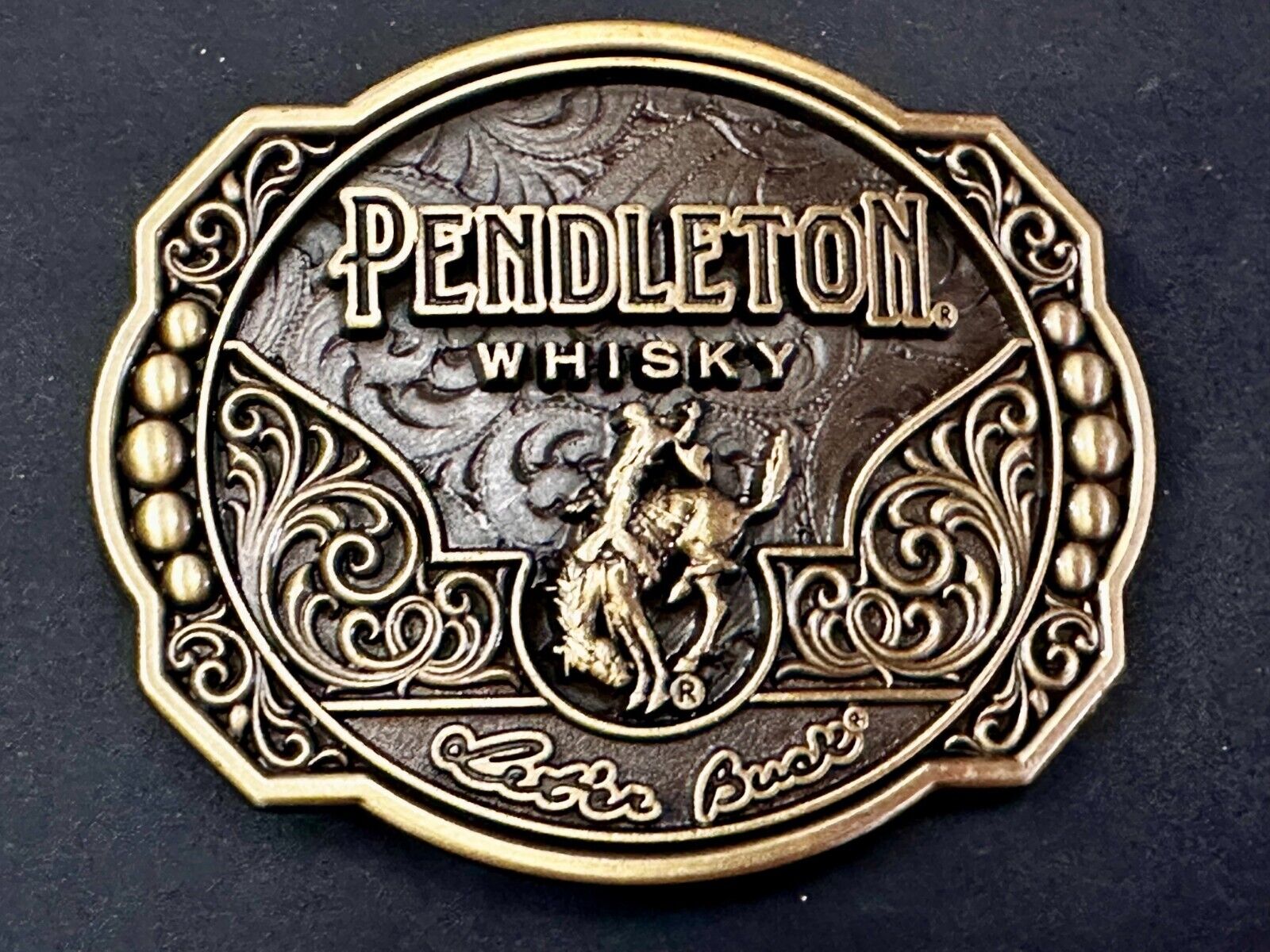 2024 Pendleton Whiskey Let'er Buck Rodeo Cowboy Montana Silversmiths Belt Buckle