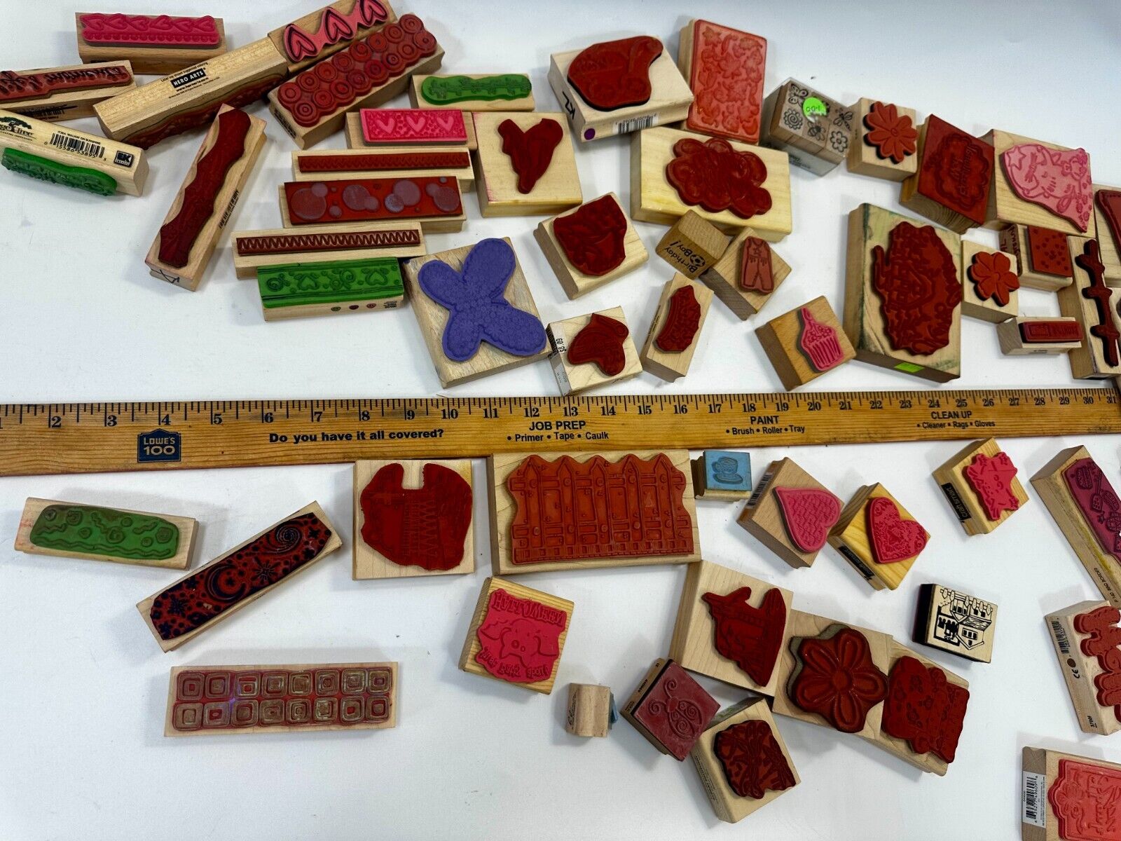 6.5 Pounds of Rubber Stamps HUGE LOT - Mostly NEW! Scrapbook Teachers SCORE!