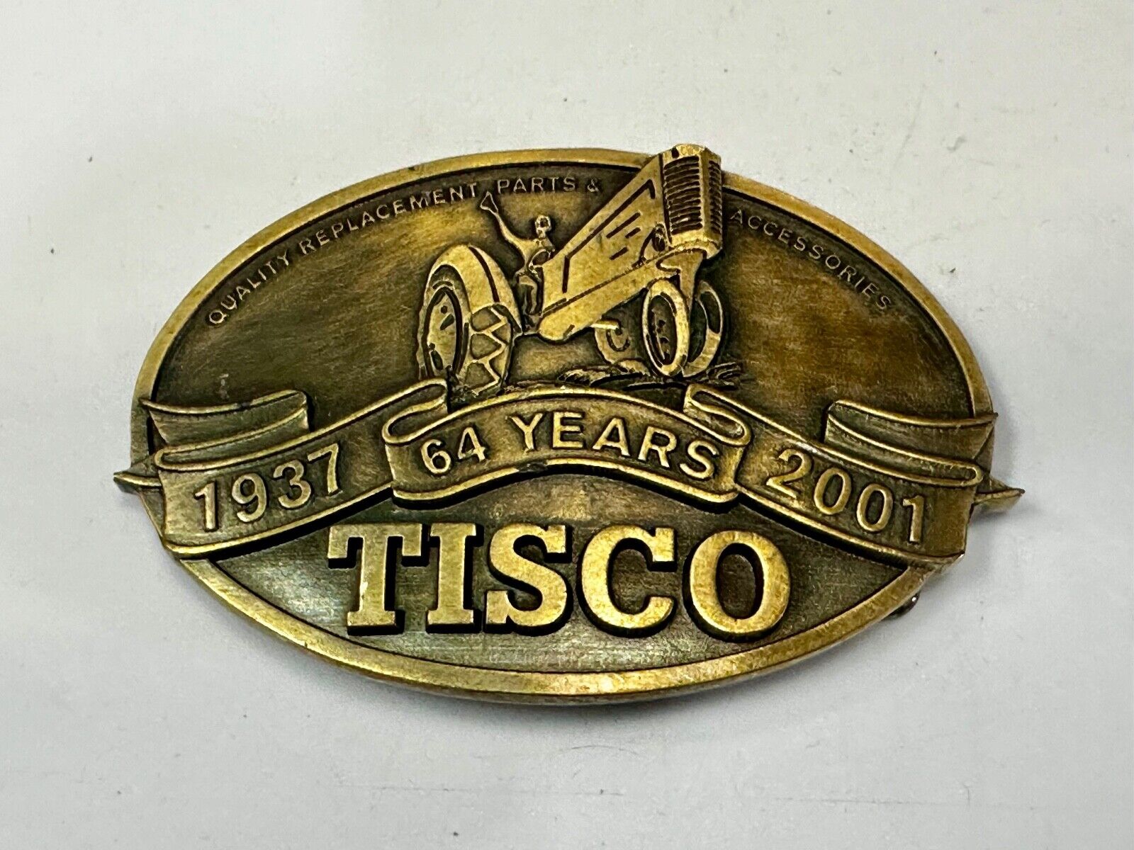 TISCO Tractor Implement Supply Replacement Parts 64 years, 2001 Belt Buckle