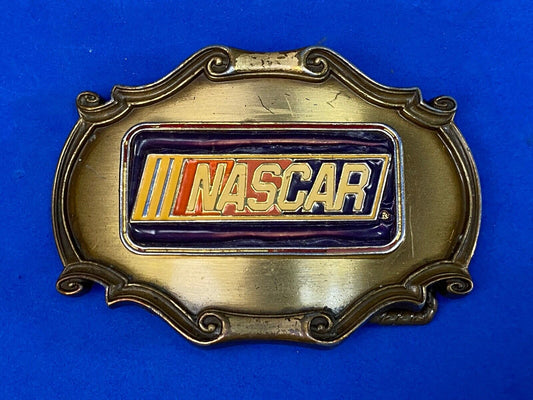 Vintage 70'S Nascar Western Framed Belt Buckle By Raintree  - Ultimate Fan Gift!