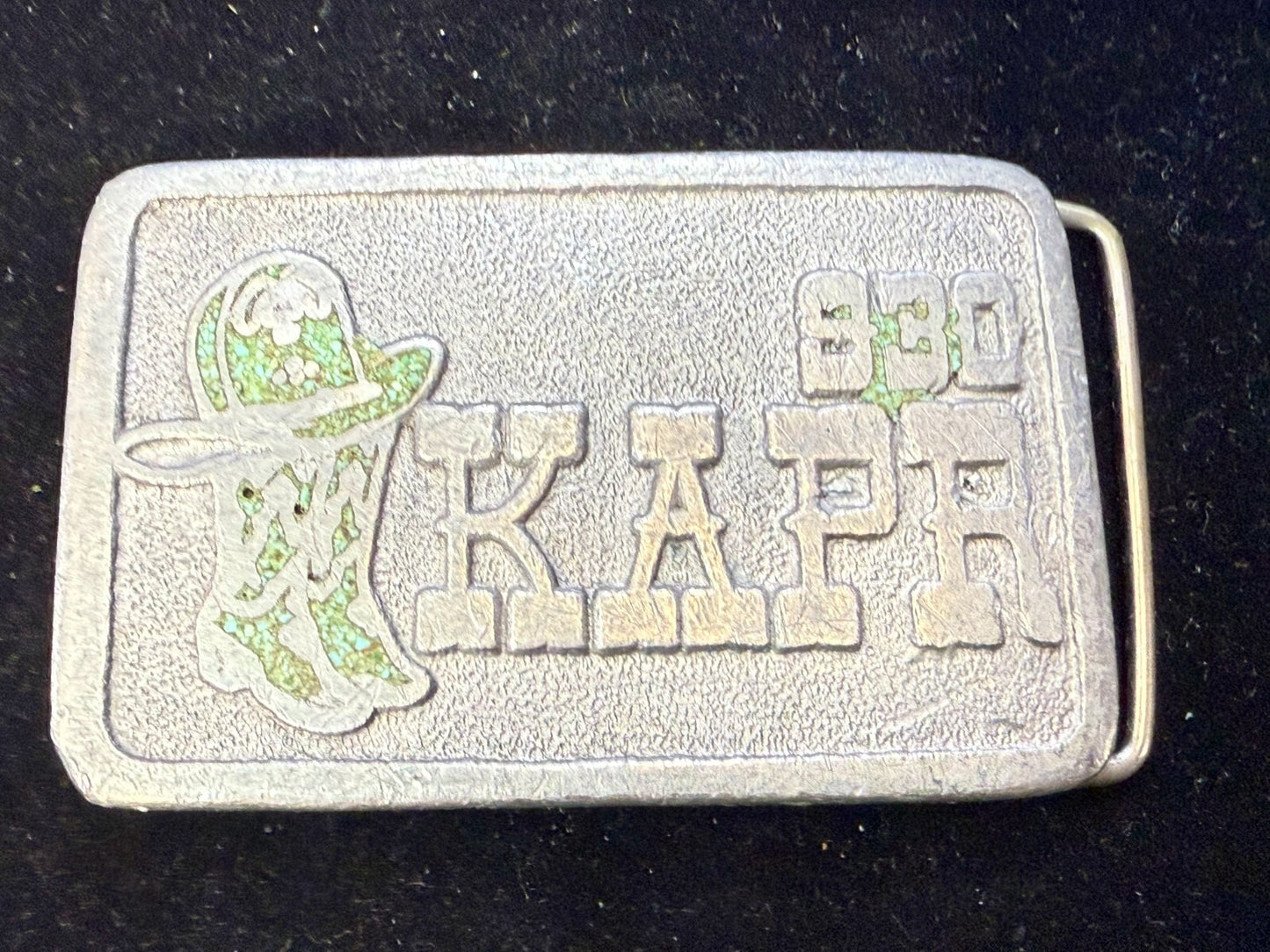 930 KAPR AM Radio Station Vintage 1976 Belt Buckle by Wyoming Studios Art Works