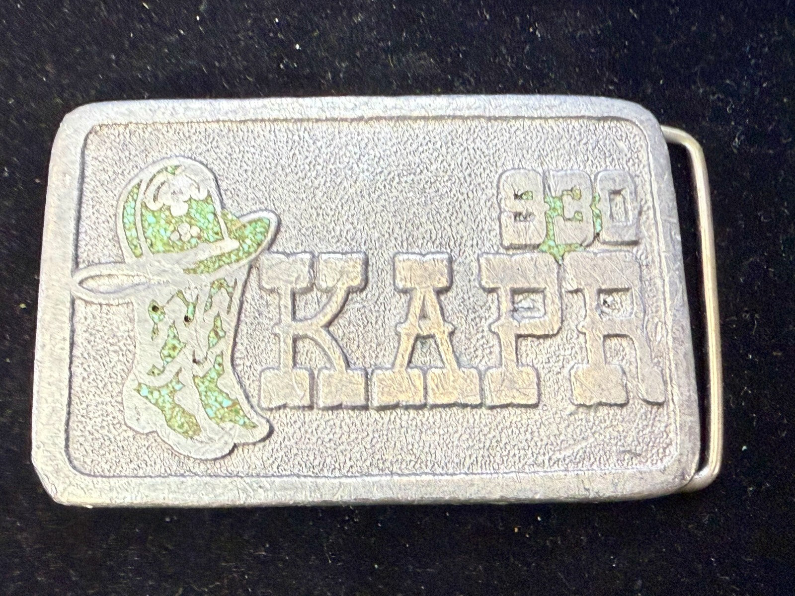 930 KAPR AM Radio Station Vintage 1976 Belt Buckle by Wyoming Studios Art Works