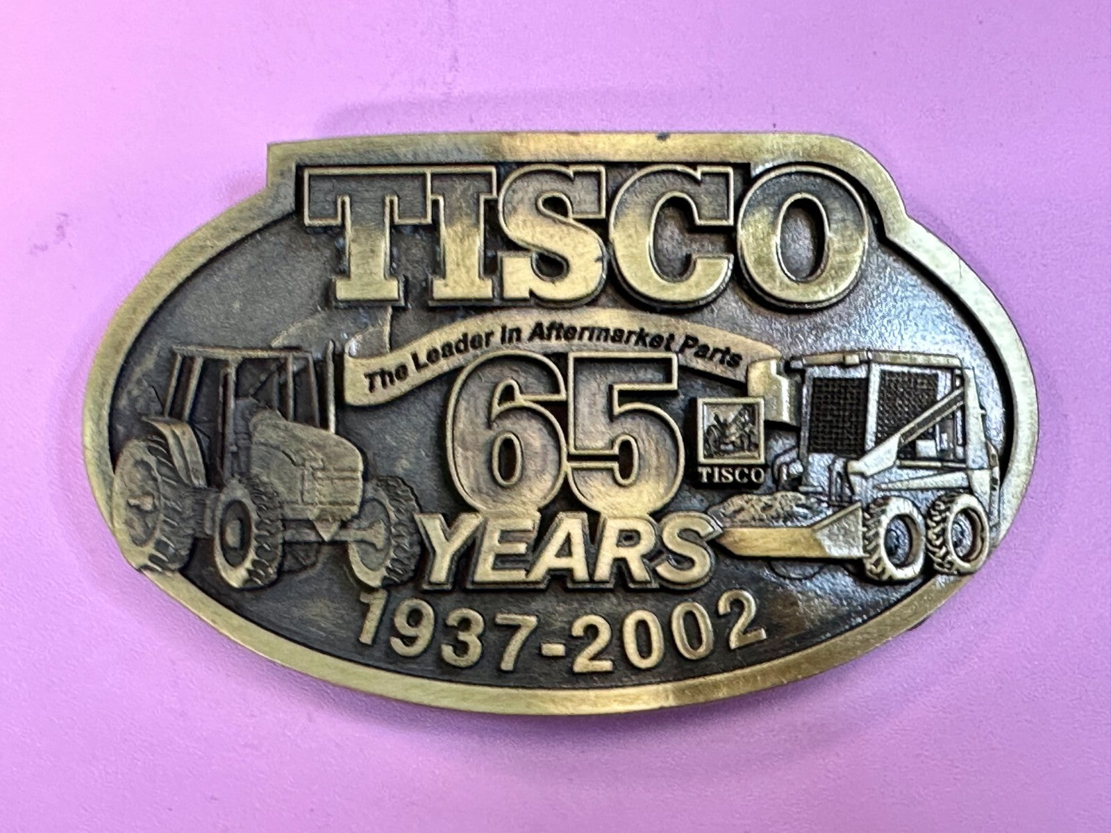 TISCO 65 Years 1937-2002 Series XIV The Leader in Aftermarket Parts Belt Buckle