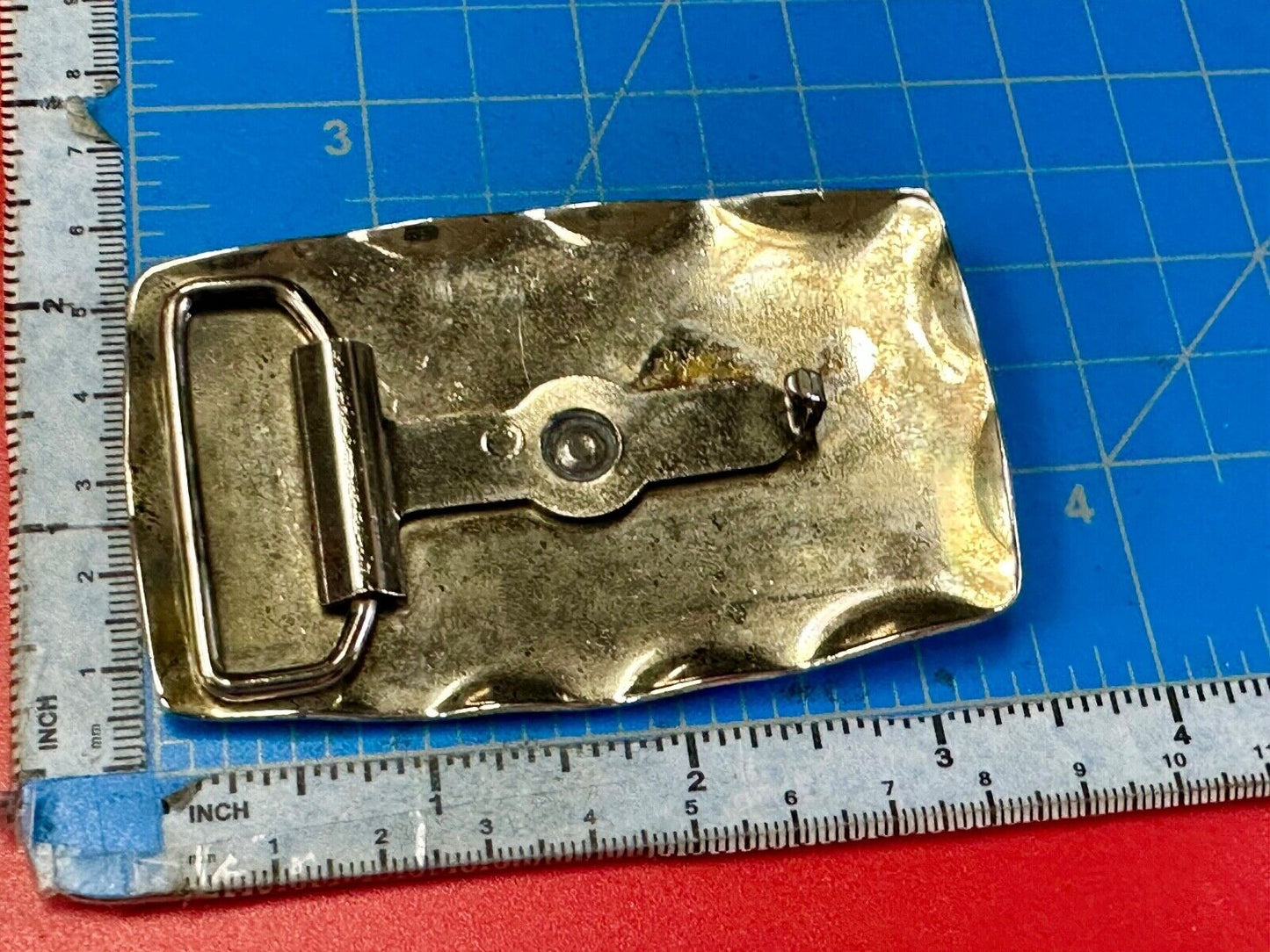 vintage Horse Saddle Bronc Bronco two tone western belt buckle