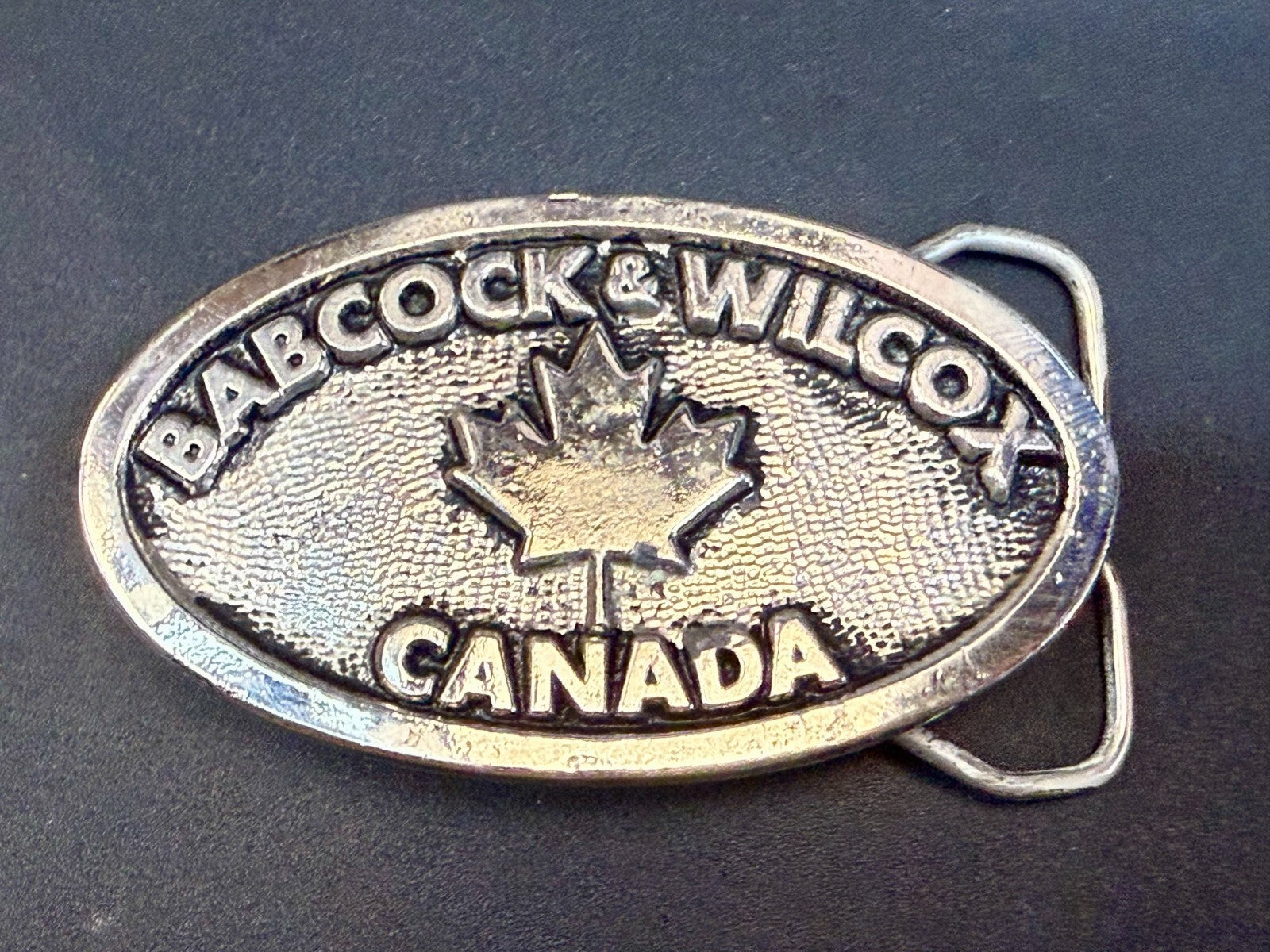 BABCOCK & WILCOX CANADA Clean Energy Com. Silver Tone Commemorative Belt Buckle