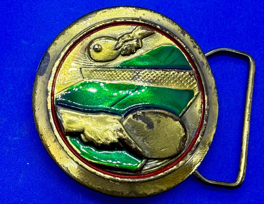 Table Tennis Ping Pong Racket Sports Limited Edition Vintage 1977 Belt Buckle