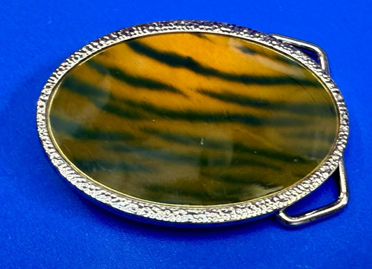 Tiger Stripes Animal Print Pattern Vintage Retro 3" Wide Belt Buckle