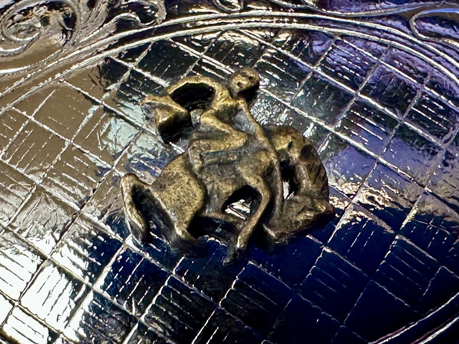 Vintage Cowboy Saddle Bronc western small center figure belt buckle