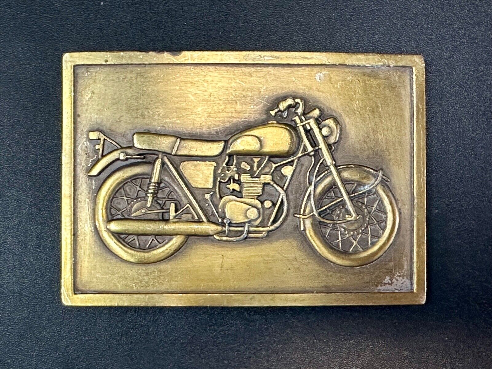 Bikers Motorcycle Brass tone Vintage Belt Buckle