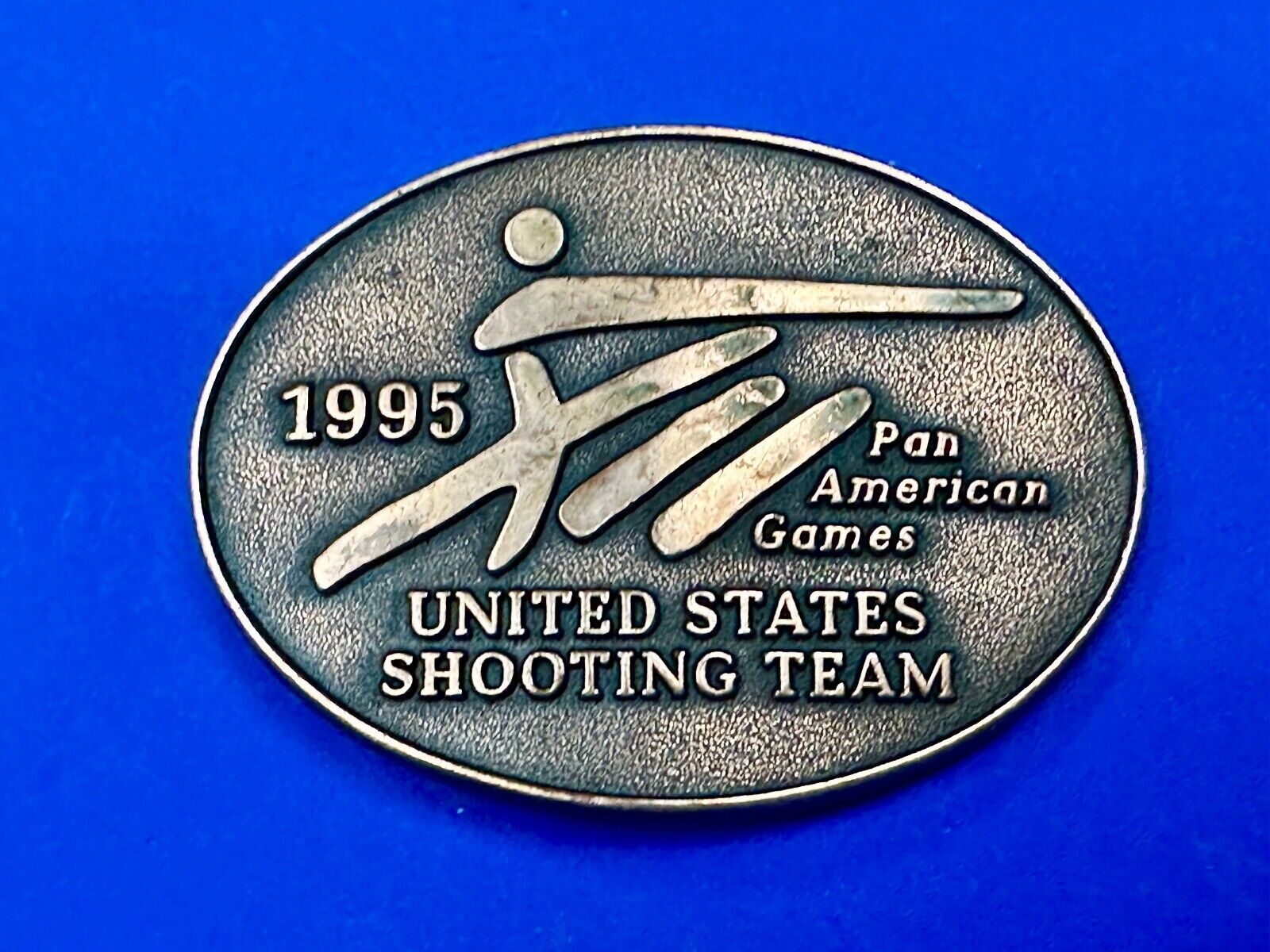 1995 United States Shooting Team Pan American Games PanAm belt buckle