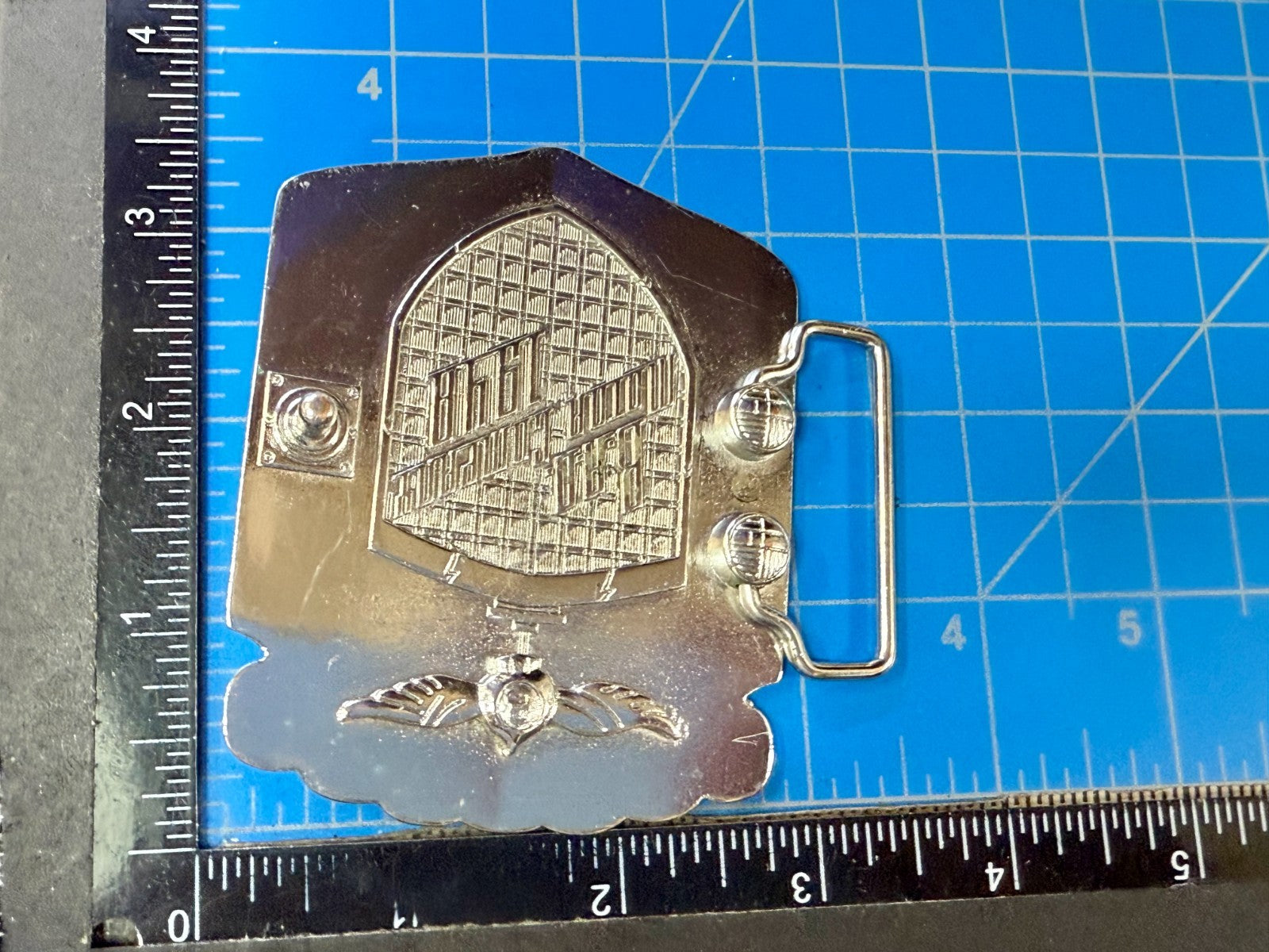 BAD B.A.D. Motor Company 1948 Dragon Crest Shield Logo Promotional Belt Buckle