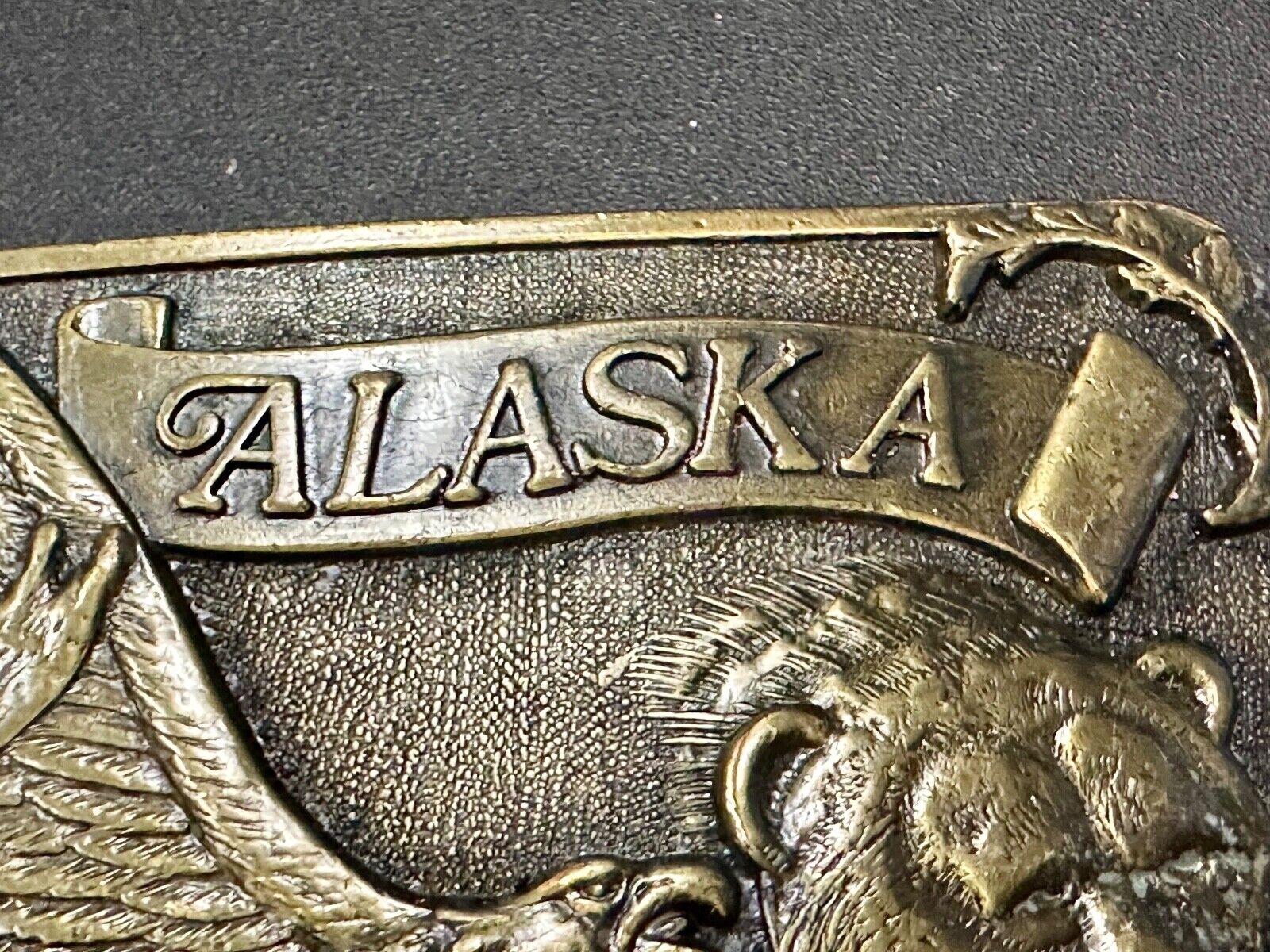 Alaska the great land State Wildlife Commemorative belt buckle. by RJ
