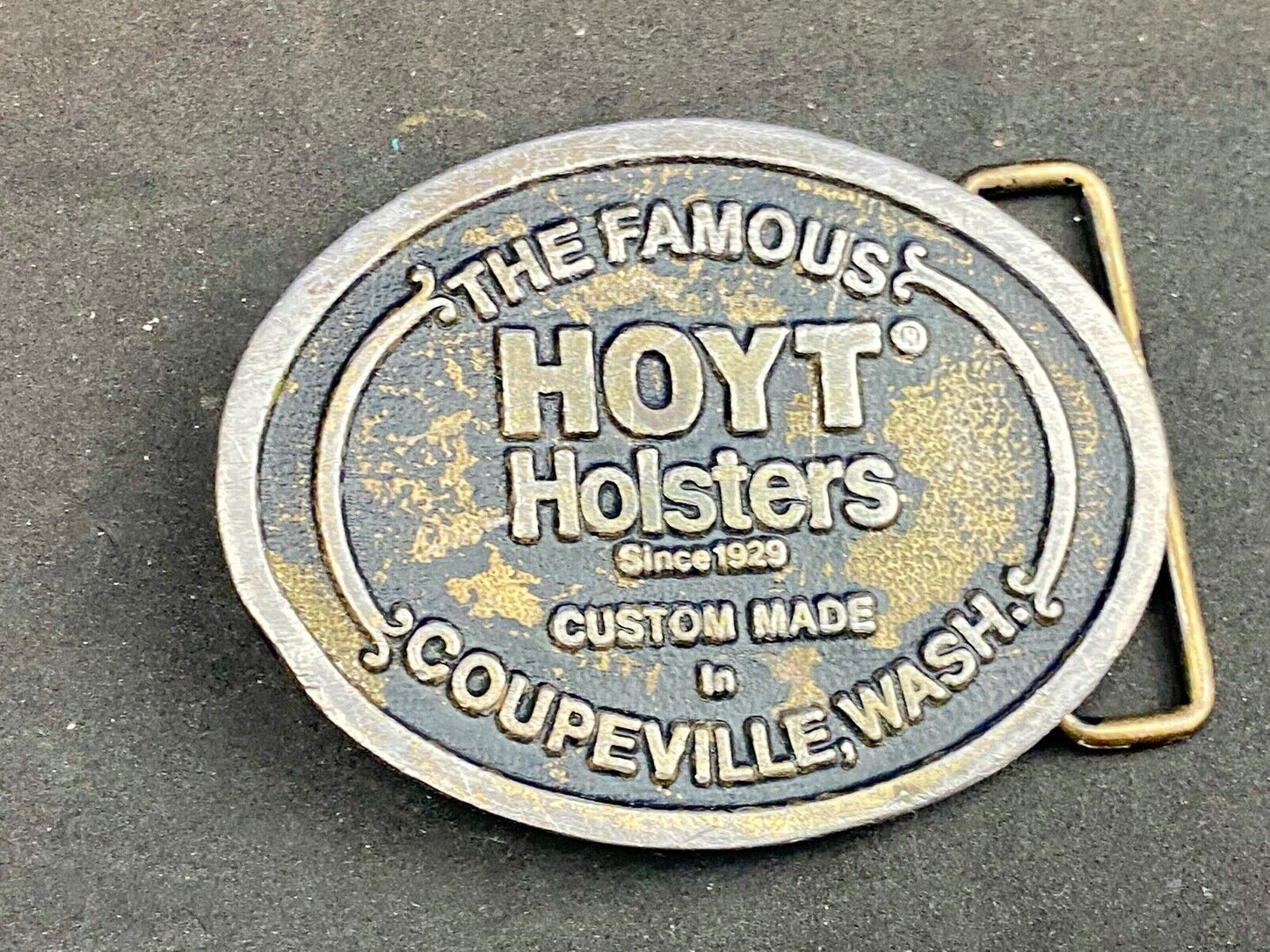 Vintage Hoyt Gun Holsters Coupville Washington Belt Buckle