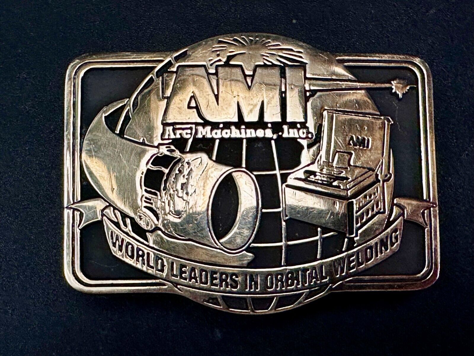 Arc Orbital Welding Machine's Inc World Leaders Advertisement Promo Belt Buckle