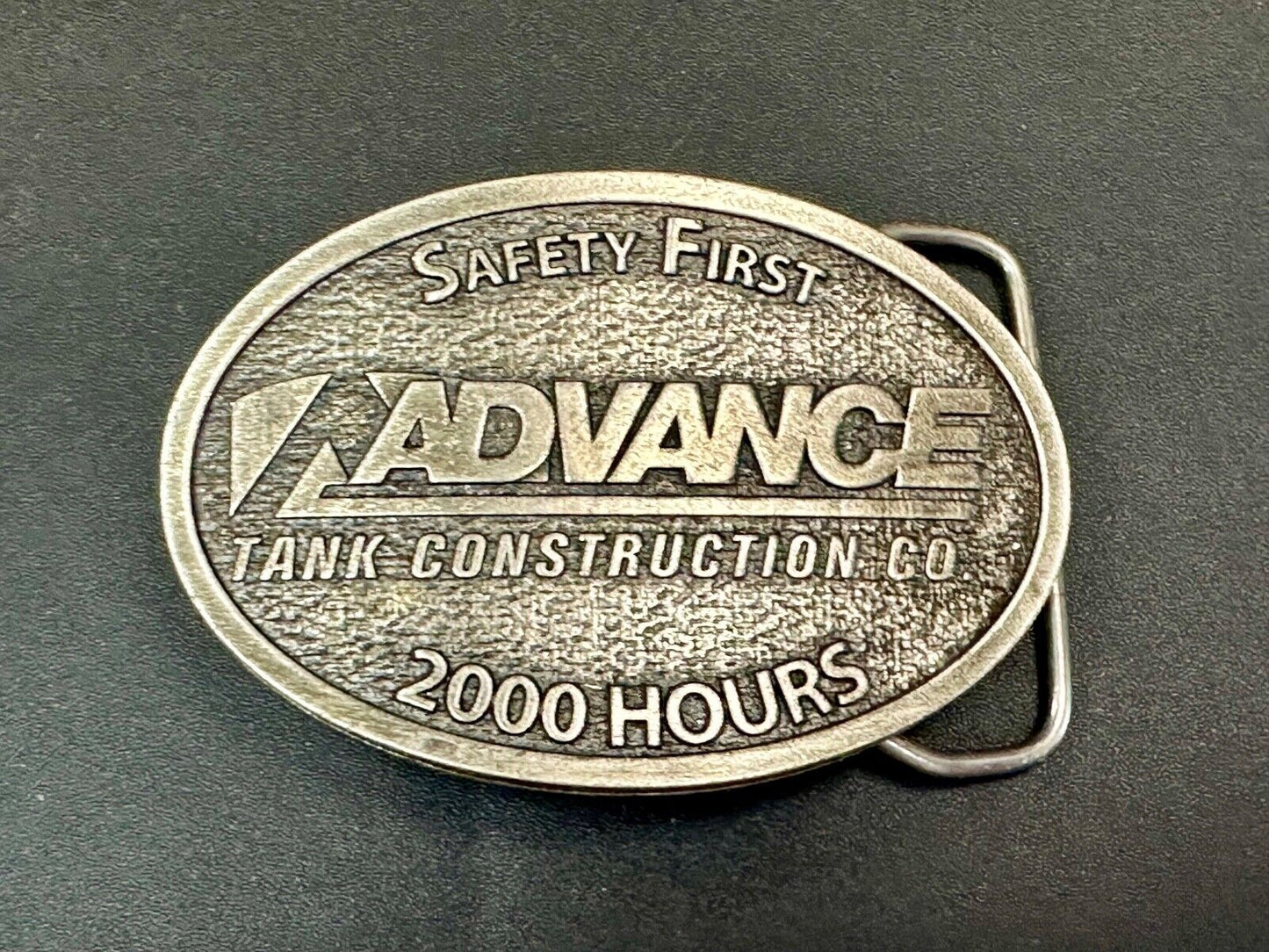 Advance Construction Safety First Award 2000 Hours belt buckle