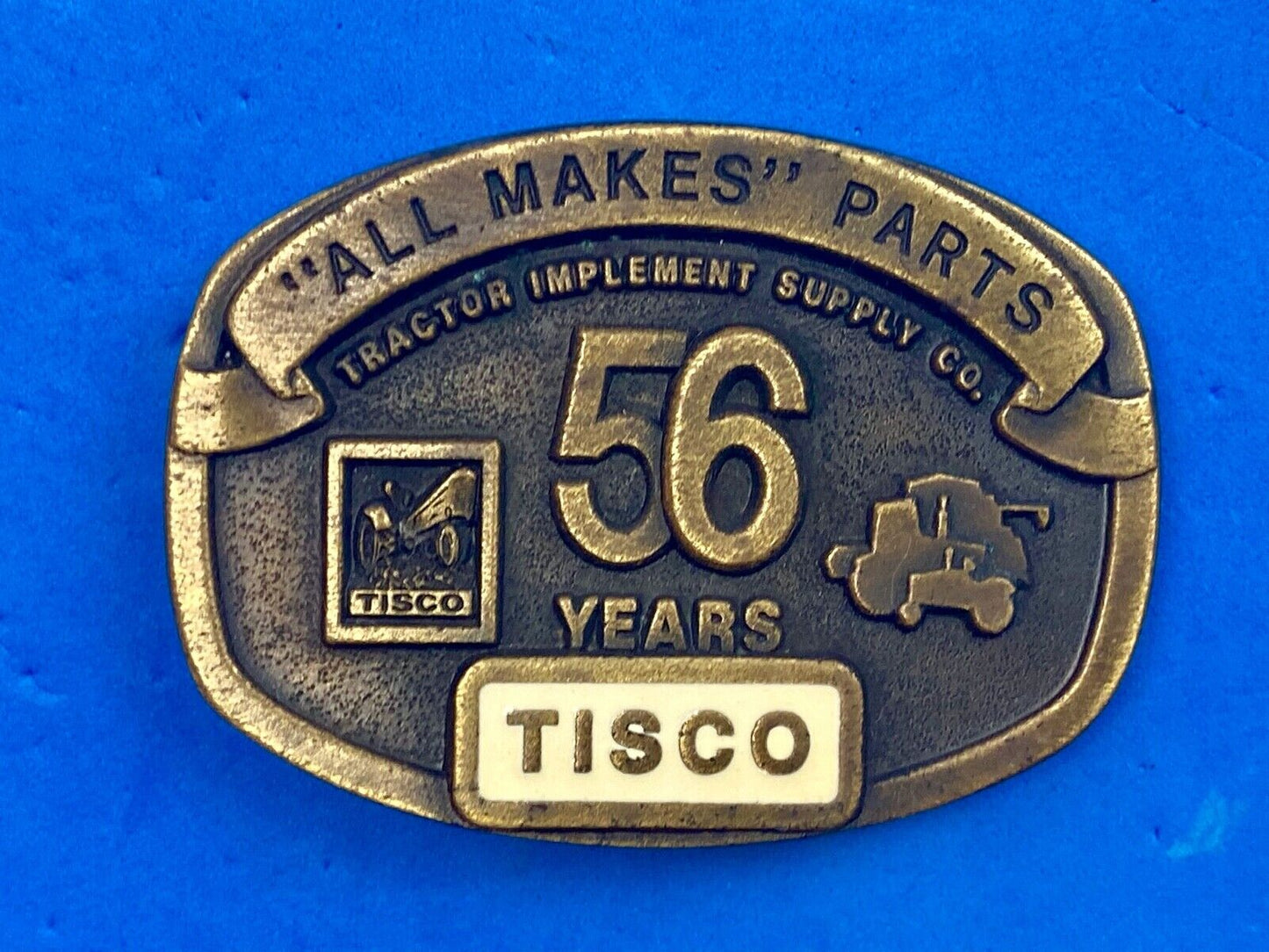 TISCO 56 Years ALL MAKES PARTS Tractor Service belt buckle Series 4 1993 