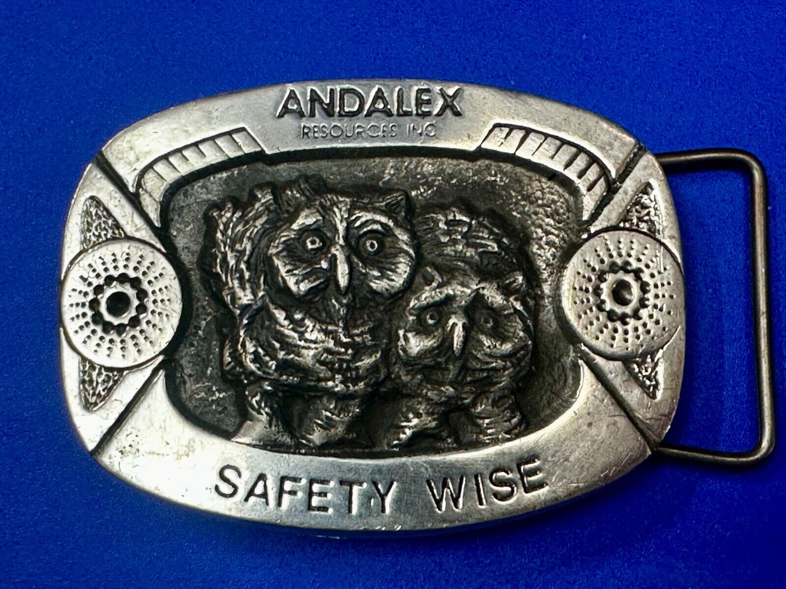 Andalex Resources Inc Safety Wise Night Owl Vintage Gary Prazen Belt Buckle