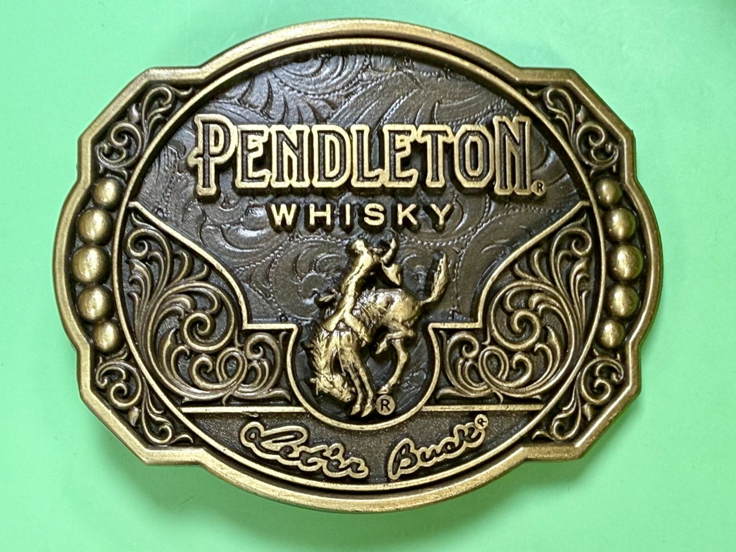 2024 Pendleton Whiskey Let'er Buck Rodeo Cowboy Montana Silversmiths Belt Buckle