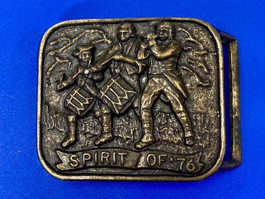 The Spirit of 76 American Bicentennial Patriotic Marching Band Belt Buckle
