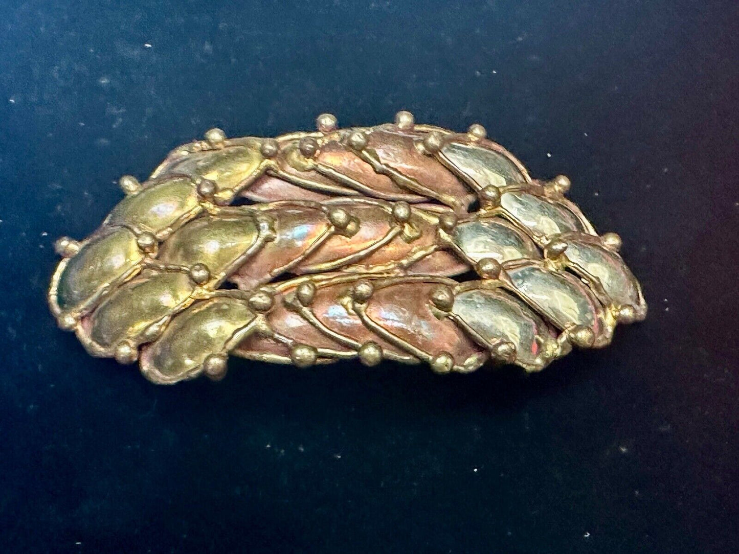 Abstract Brutalist Artisan Mixed Metal Hippy HUGE!  Belt Buckle