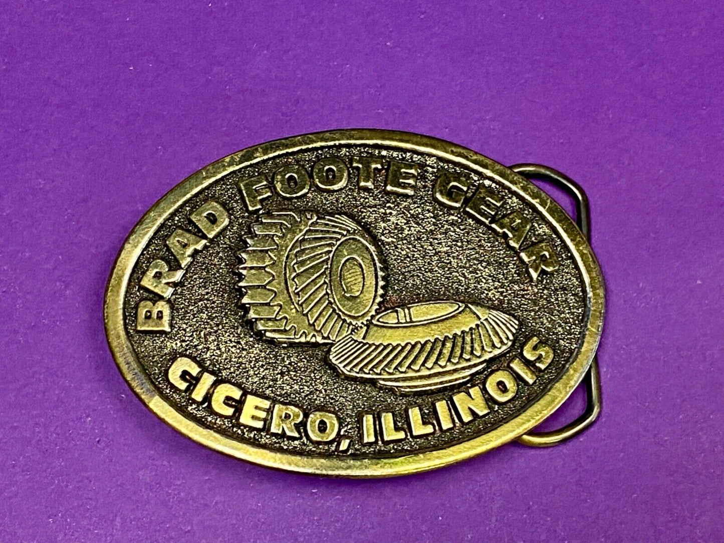 1977 Brad Foote Gear Company Cicero Il Promotional Belt Buckle