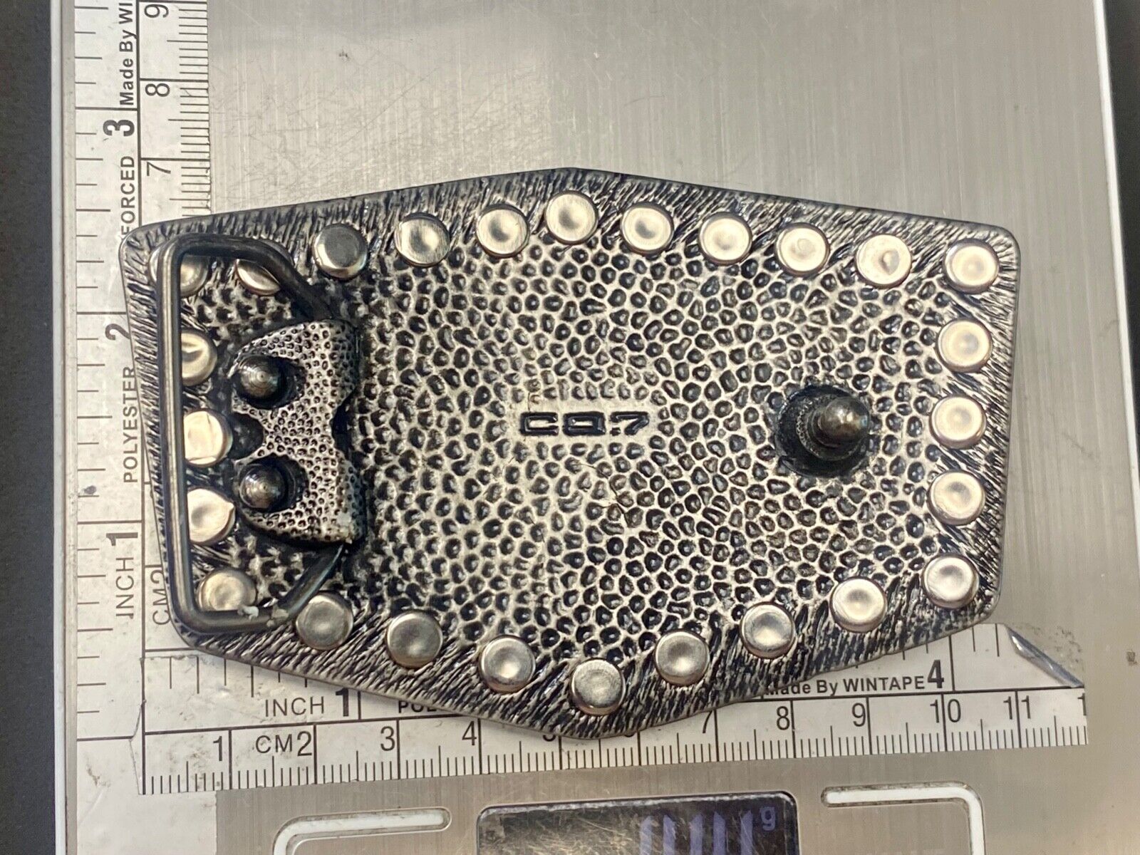 VICIOUS - statement  -Sid Studded brown faux? Leather belt buckle