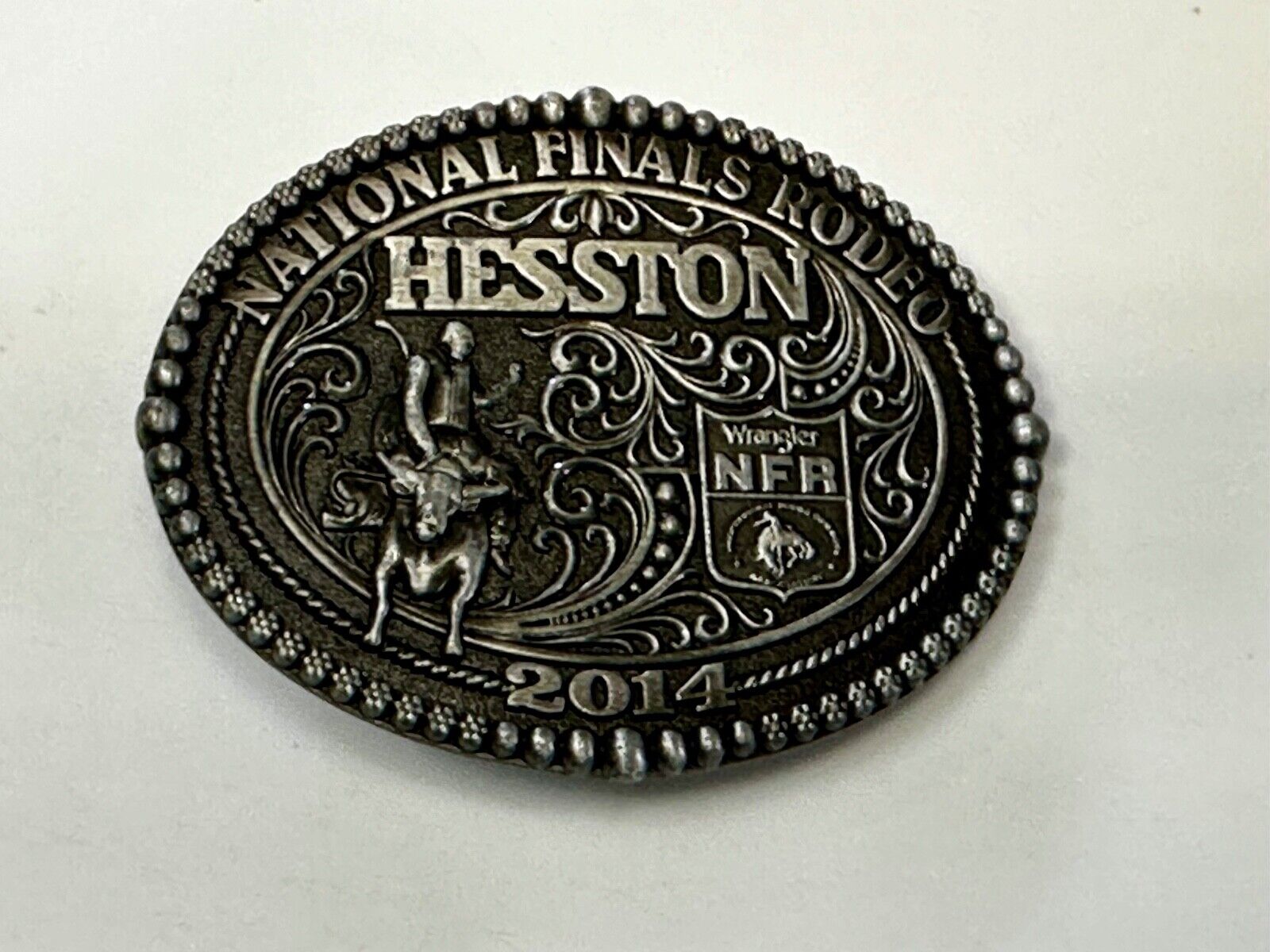 2014 National Finals Rodeo NFR Cowboy Montana Silversmiths Youth Belt Buckle
