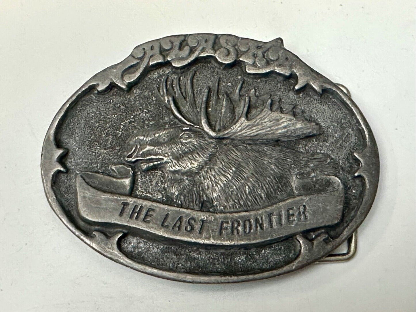 Alaska State - The Last Frontier Vintage Belt Buckle by AK Frontier Arts INC