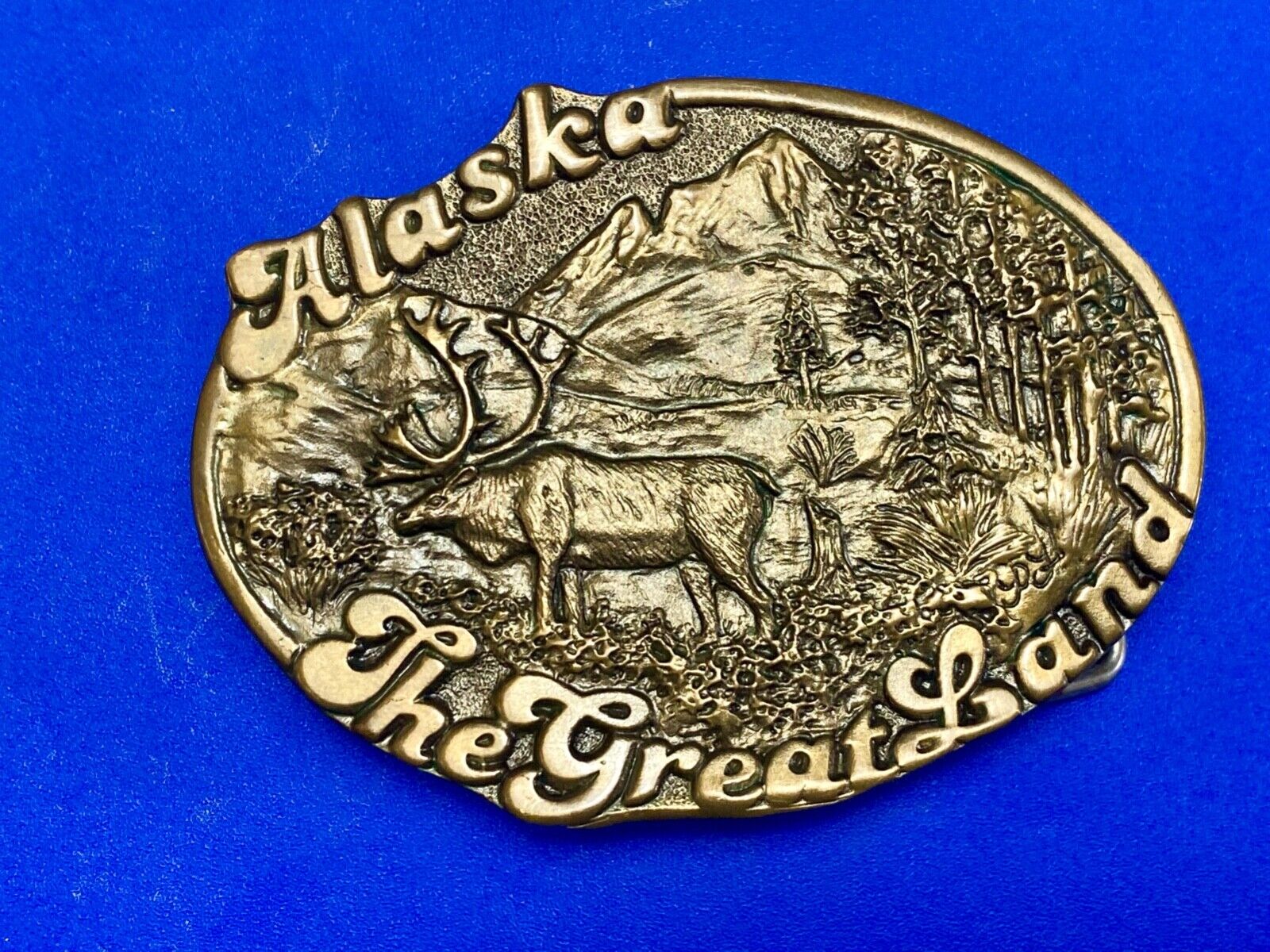 Alaska - The Great Land Vintage 1983 belt buckle - Alaska Frontier Arts LTD