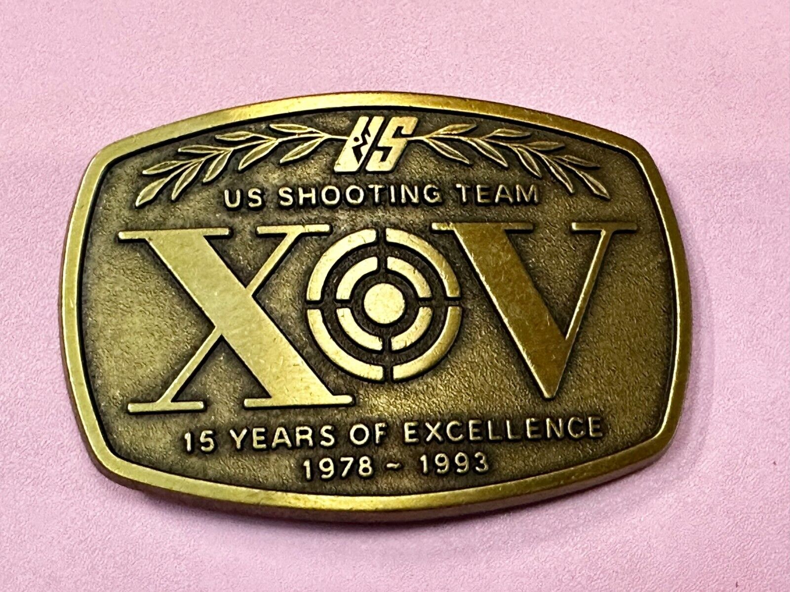 US Shooting Team VOX 15 Years of Excellence Commemorative Gun Rifle Belt Buckle