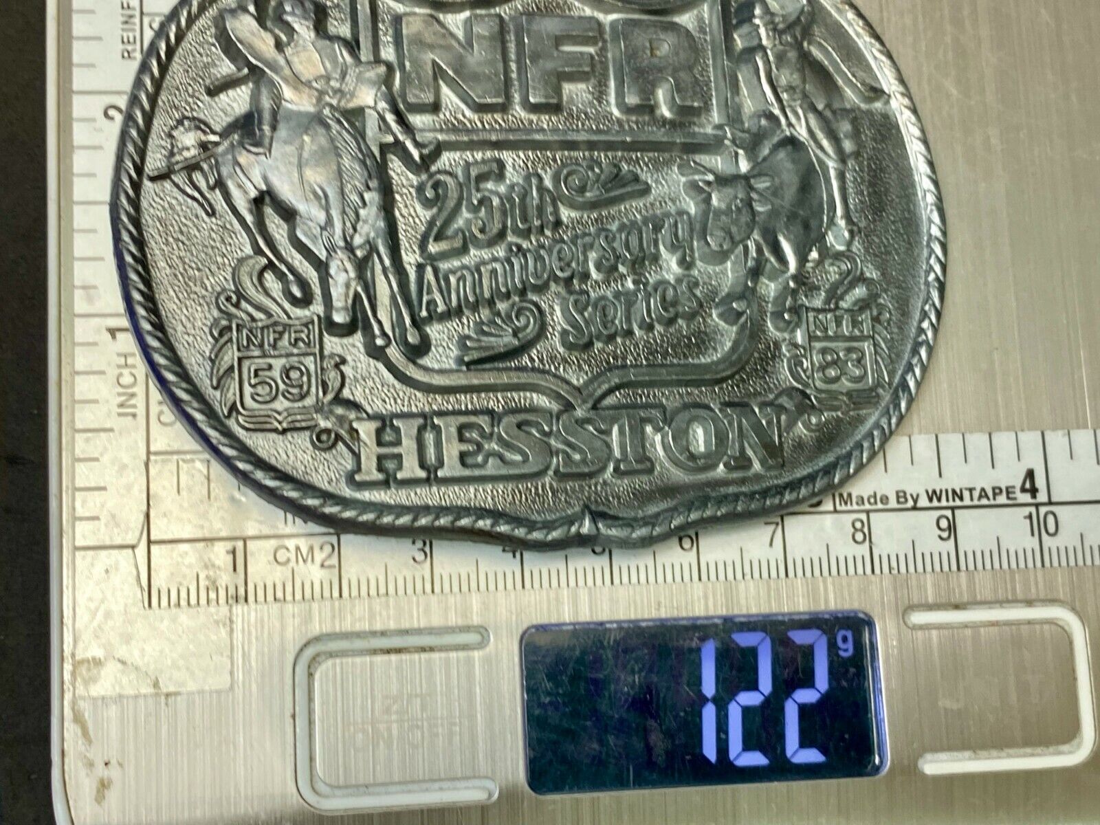 25Th Anniversary 1983 Vintage National Finals Rodeo Nfr Cowboys Belt Buckle