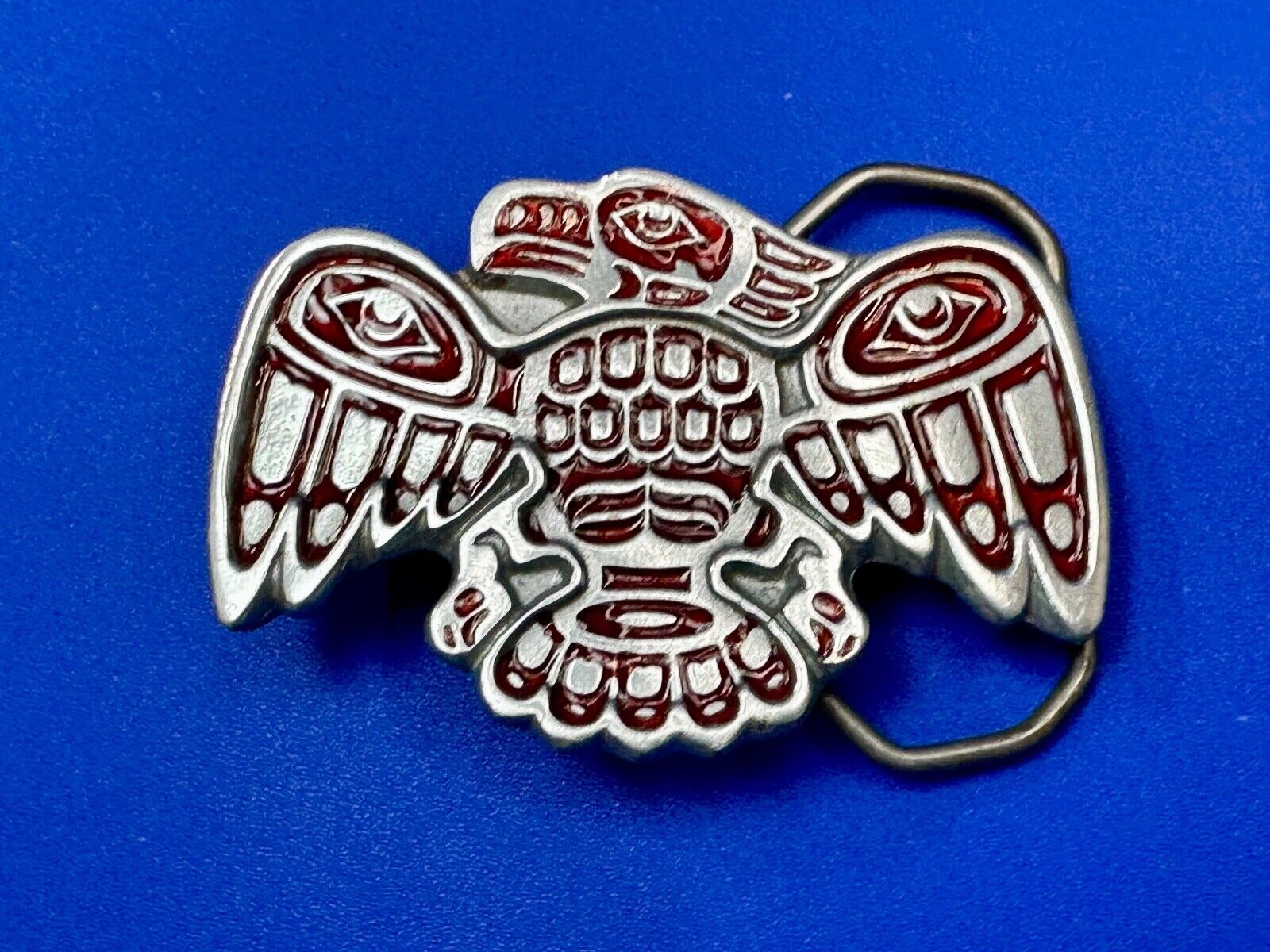 Thunderbird Hippie Tribal PNW Haida Native American Vintage Belt Buckle